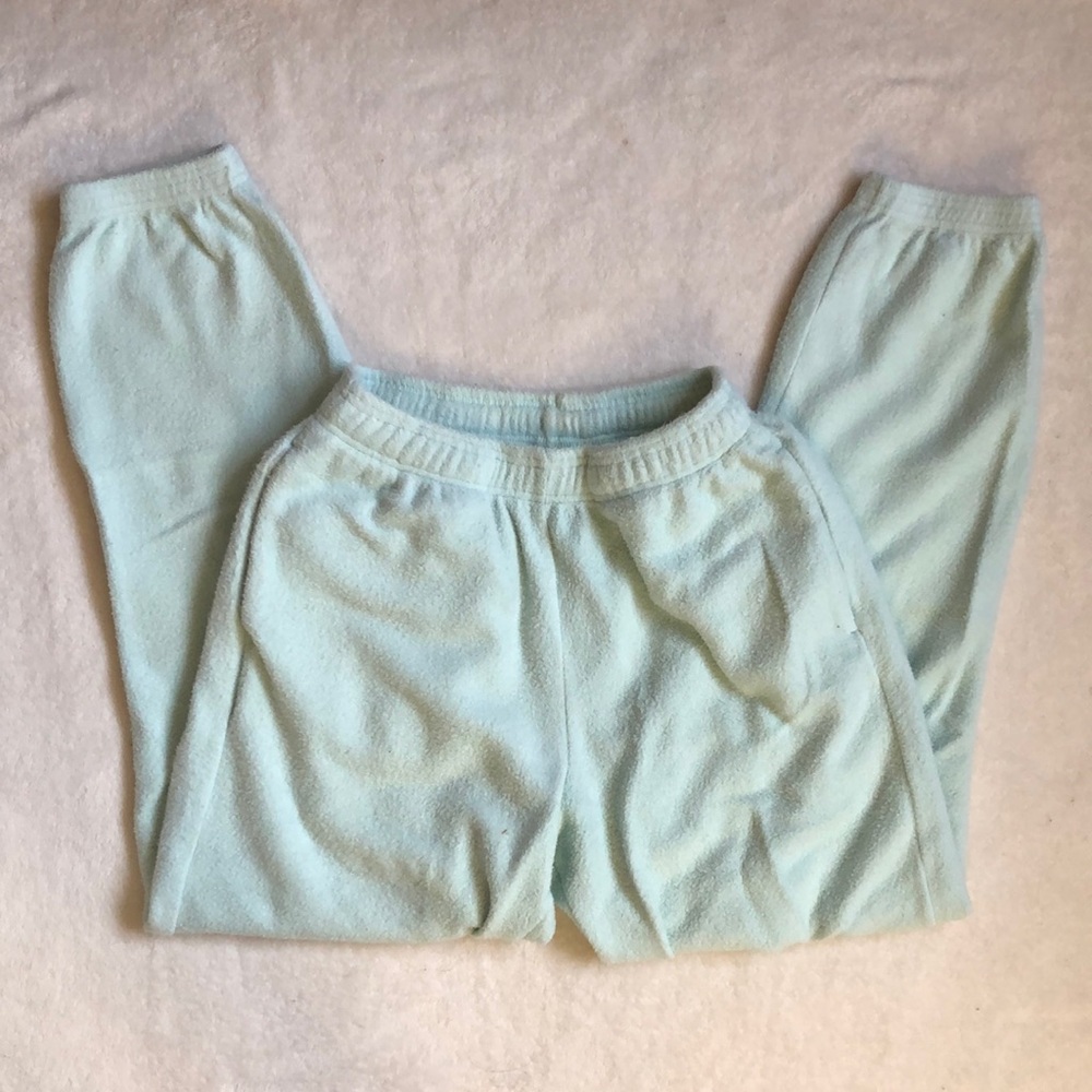 Quicksilver Blue Fleece Cuffed Lounge Sweatpants with Back Pocket Logo Decal